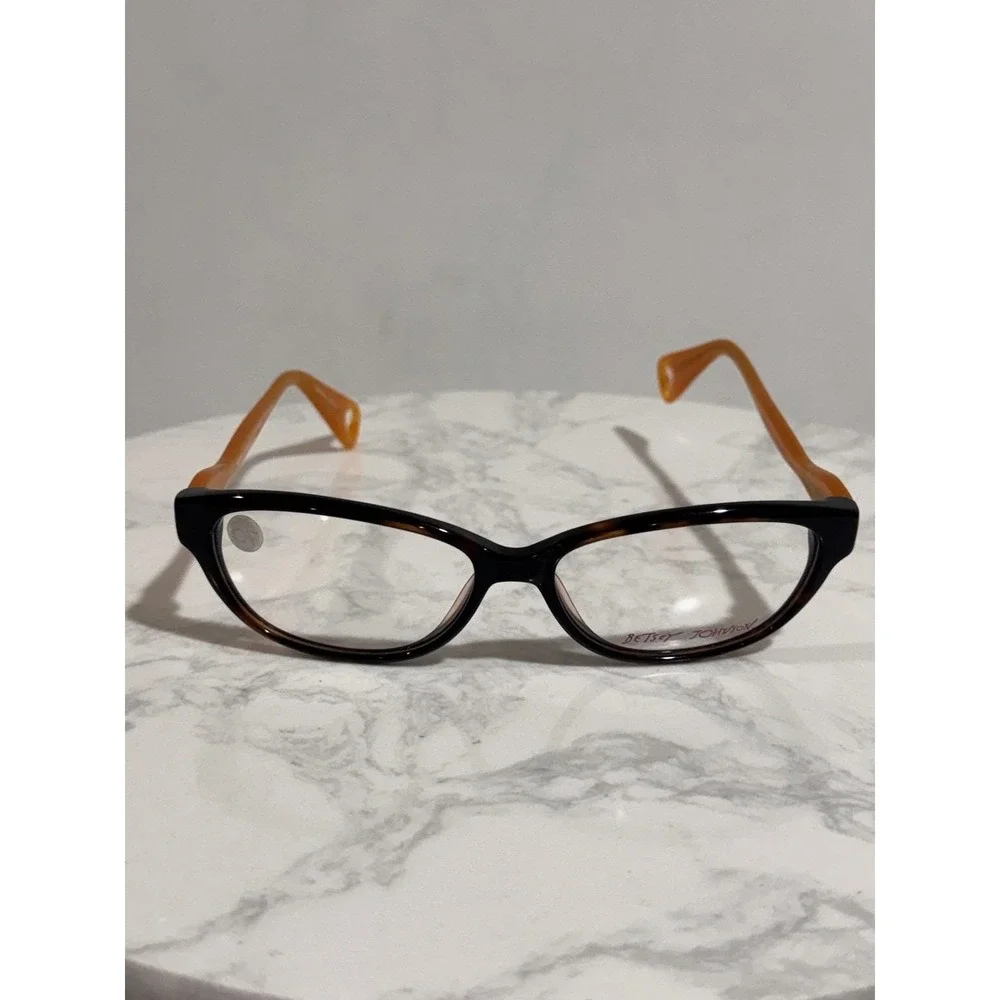 Betsey Johnson Nefertiti BJ0131 Eyeglass Frames Espresso Orange